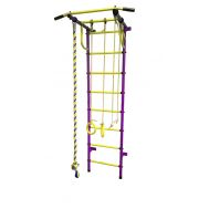 Детская шведская стенка ДСК Пионер - С2Н пурпурно/желтый, фото 1
