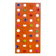 Скалодром пристенный &quot;Формула здоровья&quot; 1000*2000 стандарт ЭЛЬБРУС с отверстиями оранжевый, фото 1