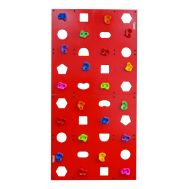 Скалодром пристенный &quot;Формула здоровья&quot; 1000*2000 стандарт ЭЛЬБРУС с отверстиями красный, фото 1