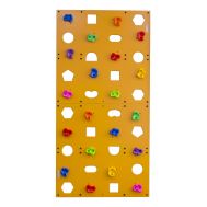 Скалодром пристенный &quot;Формула здоровья&quot; 1000*2000 стандарт ЭЛЬБРУС с отверстиями жёлтый, фото 1