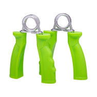 Эспандер кистевой пружинный ES-301, пара, жесткая ручка, зеленый, фото 1