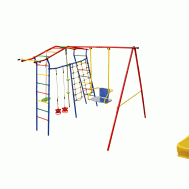 Спортивный комплекс Игромания-1 Скалолаз дачный с горкой КМС-421, фото 1