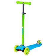Самокат 3-колесный Snappy 3D, 120/80 мм, синий/зеленый, фото 1