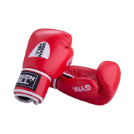 Перчатки боксерские GYM BGG-2018, 12oz, кожа, красные, фото 1