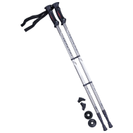 Палки для скандинавской ходьбы Longway, 77-135 см, 2-секционные, серый/чёрный, фото 1