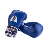 Перчатки боксерские GYM BGG-2018, 14oz, кожа, синие, фото 1