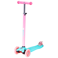 Самокат 3-колесный Snappy 3D, 120/80 мм, мятный/розовый, фото 1