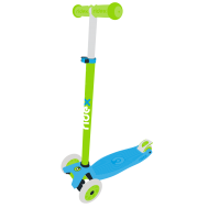 Самокат 3-колесный Snappy 2.0 3D 120/80 мм, голубой/зеленый, фото 1