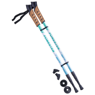 Палки для скандинавской ходьбы Forester, 67-135 см, 3-секционные, белый/мятный, фото 1