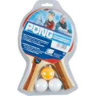 НАБОР ДЛЯ НАСТОЛЬНОГО ТЕННИСА SUNFLEX PONG (2 РАКЕТКИ + 3 МЯЧА), фото 1