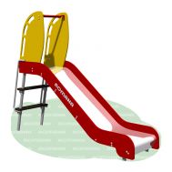 Горка h 950, скат нержавейка Romana 110.22.00 красный, фото 1