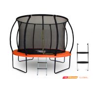Батут GLOBAL 10 футов с внутренней сеткой и лестницей