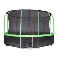 Батут Yarton 14 ft 4,27 м с сеткой и лестницей (зеленый), фото 1