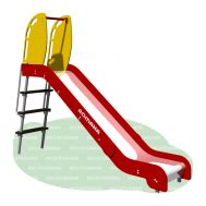 Горка h 1250, скат нержавейка Romana 110.23.00 красный, фото 1