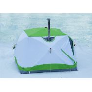 Зимняя палатка ЛОТОС Куб 4 Компакт Термо (лонг) (утепленный тент; стеклокомпозитный каркас)