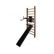 Шведская стенка Бук Стандарт с турником-брусьями П и доской для пресса, фото 1