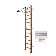 Шведская стенка Kampfer Swedish Wall (№4 Вишневый Высота 3 м белый антик турник), фото 1