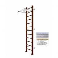 Шведская стенка Kampfer Swedish Wall (№5 Шоколадный Высота 3 м белый антик турник), фото 1