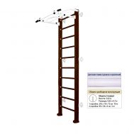 Шведская стенка Kampfer Swedish Wall (№5 Шоколадный Стандарт белый турник), фото 1