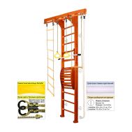 Шведская стенка Kampfer Wooden ladder Maxi Wall (№4 Вишневый Высота 3 м белый), фото 1