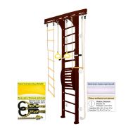 Шведская стенка Kampfer Wooden ladder Maxi Wall (№5 Шоколадный Высота 3 м белый), фото 1