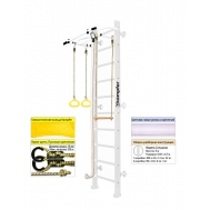 Шведская стенка Kampfer Helena Wall (№6 Жемчужный Высота 3 м белый турник), фото 1