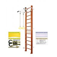 Шведская стенка Kampfer Helena Wall (№4 Вишневый Высота 3 м белый турник), фото 1