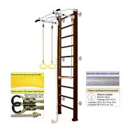 Шведская стенка Kampfer Helena Wall (№5 Шоколадный Стандарт белый антик турник), фото 1