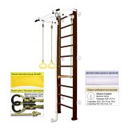 Шведская стенка Kampfer Helena Wall (№5 Шоколадный Стандарт белый турник), фото 1