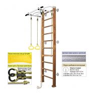 Шведская стенка Kampfer Helena Wall (№2 Ореховый Стандарт белый антик турник), фото 1