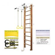 Шведская стенка Kampfer Helena Wall (№2 Ореховый Стандарт белый турник), фото 1