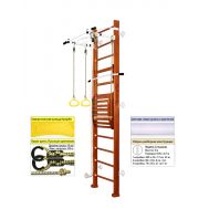 Шведская стенка Kampfer Helena Maxi Wall (№4 Вишневый Высота 3 м белый турник), фото 1