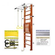 Шведская стенка Kampfer Helena Maxi Wall (№4 Вишневый Стандарт белый антик турник), фото 1