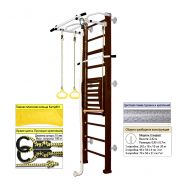 Шведская стенка Kampfer Helena Maxi Wall (№5 Шоколадный Стандарт белый антик турник), фото 1