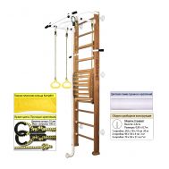 Шведская стенка Kampfer Helena Maxi Wall (№2 Ореховый Стандарт белый турник), фото 1