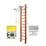 Шведская стенка Kampfer Helena Wall (№4 Вишневый Высота 3 м белый антик турник), фото 1