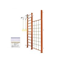 Шведская стенка Kampfer Winner Wall (№4 Вишневый Высота 3 м белый), фото 1