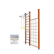 Шведская стенка Kampfer Winner Ceiling (№4 Вишневый Высота 3 м антик), фото 1