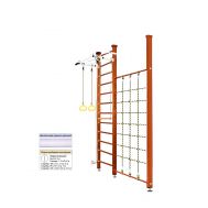 Шведская стенка Kampfer Winner Ceiling (№4 Вишневый Высота 3 м белый), фото 1