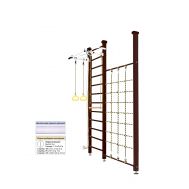 Шведская стенка Kampfer Winner Ceiling (№5 Шоколадный Высота 3 м белый), фото 1