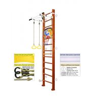 Шведская стенка Kampfer Helena Wall Basketball Shield (№4 Вишневый Высота 3 м белый турник), фото 1