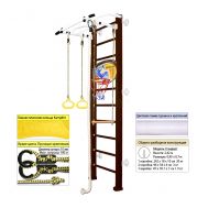 Шведская стенка Kampfer Helena Wall Basketball Shield (№5 Шоколадный Стандарт белый турник), фото 1