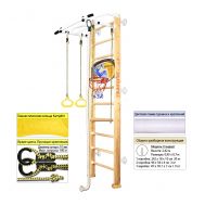 Шведская стенка Kampfer Helena Wall Basketball Shield (№0 без покрытия Стандарт белый турник), фото 1