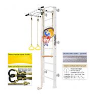 Шведская стенка Kampfer Helena Wall Basketball Shield (№6 Жемчужный Стандарт белый антик турник), фото 1