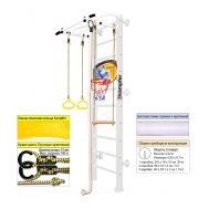 Шведская стенка Kampfer Helena Wall Basketball Shield (№6 Жемчужный Стандарт белый турник), фото 1