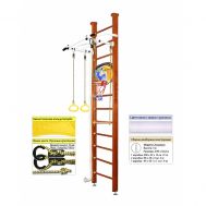 Шведская стенка Kampfer Helena Ceiling Basketball Shield (№4 Вишневый Стандарт белый турник), фото 1