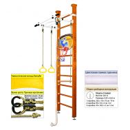 Шведская стенка Kampfer Helena Ceiling Basketball Shield (№3 Классический Стандарт белый турник), фото 1