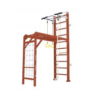 Шведская стенка Kampfer Union Wall (№4 Вишневый Стандарт белый турник), фото 1