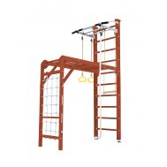 Шведская стенка Kampfer Union Ceiling (№4 Вишневый Стандарт белый турник), фото 1