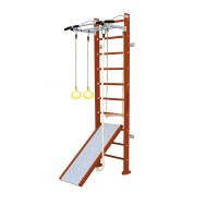 Шведская стенка Kampfer Ride Wall (№4 Вишневый Стандарт белый турник), фото 1